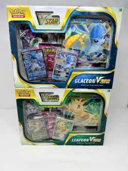 Pokemon TCG Glaceon & Leafeon VSTAR Special Collection Box SET - Factory Sealed - Image 1