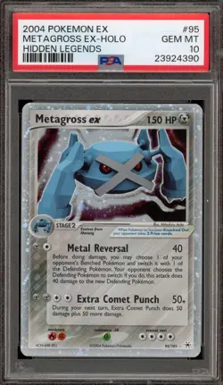 Pokemon Metagross ex EX Hidden Legends Holo Rare #95 PSA 10 Gem Mint - Image 1