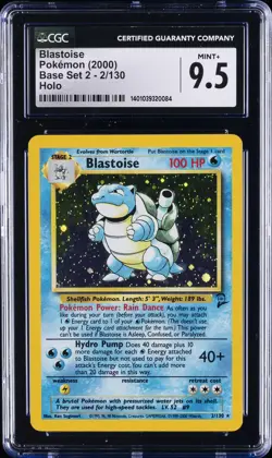 2000 POKEMON BASE SET 2 BLASTOISE CGC 9.5 - Image 1