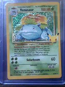 Pokemon Venusaur 15/102 Celebrations: Classic Collection Holo Near Mint - Image 1