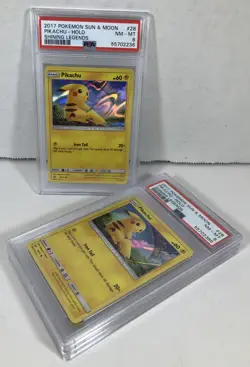 x1 Pokemon Pikachu Shining Legends Holo #28 PSA 8 NM - Image 1
