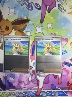 Lillie’s Determination 119/132 Reverse Holo Mega Evolution Pokemon TCG - Image 1