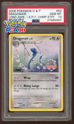PSA 10 DRAGONAIR SPT CHAMPIONSHIP STAFF #52 POKEMON LEGENDS AWAKENED LOW POP - 5 - Image 3