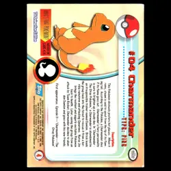 Pokemon TCG Topps 1999 Charmander Charmander Rare Regular - Image 2
