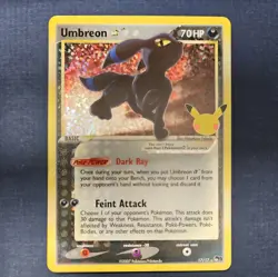 Pokemon TCG Umbreon Gold Star 17/17 Celebrations Classic Collection Holo NM+ - Image 1