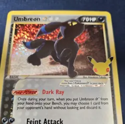 Pokemon TCG Umbreon Gold Star 17/17 Celebrations Classic Collection Holo NM+ - Image 4