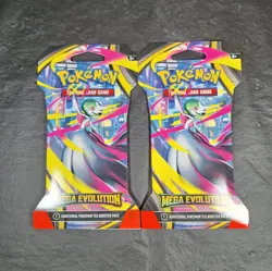 MEGA EVOLUTION POKEMON SET Of 2 Sleaved BOOSTER PACK FACTORY SEALED - Image 1