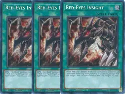 3x Yu-Gi-Oh! Red-Eyes Insight RA03-EN061 Secret Rare Playset - Image 1
