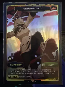 Vcard Awakened Worlds 1st Edition Underworld Support Card Secret Rare 260/250 - Image 1