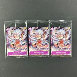 x3 One Piece Card Monkey D Luffy P-041 Pirates Party Vol. 5 Promo Sealed English - Image 1