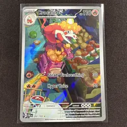 Crocalor 202/193 Paldea Evolved Illustration Rare Holo Pokemon Card TCG NM - Image 1