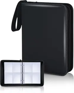 4-Pocket Trading Card Binder - Holds 400 Cards, Durable & Waterproof - Image 3
