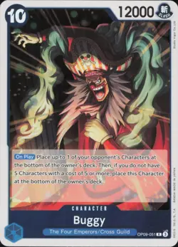 Buggy OP09-051 R Foil Rare Emperors In The New World One Piece Card Game - Image 1