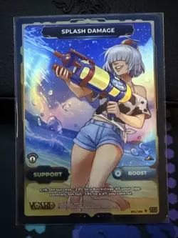 Vcard Awakened Worlds 1st Edition Splash Damage Support Card Secret Rare 272/250 - Image 1