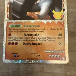 Donphan 107/123 - Celebrations Classic Collection Holo Pokemon Card - Near Mint - Image 3