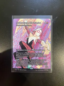 MTG Spider-Gwen, Web-Warrior - Najeela, the Blade-Blossom (Borderless) - Image 1