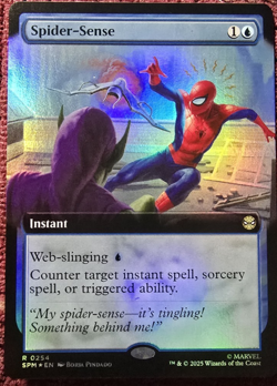 MTG Spider-Sense Marvel's Spider-Man Foil Extended Art Rare 0254 SPM MINT - Image 1