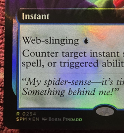 MTG Spider-Sense Marvel's Spider-Man Foil Extended Art Rare 0254 SPM MINT - Image 5