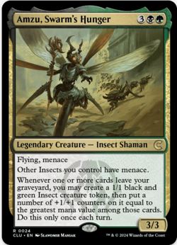 1 x Amzu, Swarm's Hunger - Clue - LP - MTG - Image 1