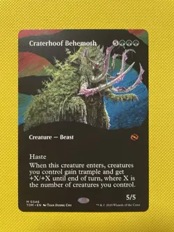 Craterhoof Behemoth (Borderless) Tarkir: Dragonstorm Regular 0346 MTG - Image 1