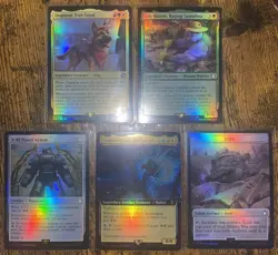 Lot Of (5) Fallout MTG Foil Trading Cards T-45 DogMeat Liberty Prime Lily Bowen - Image 1