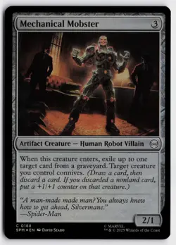 MTG Mechanical Mobster 168 foil C Marvel's Spider-Man Near Mint - Image 1