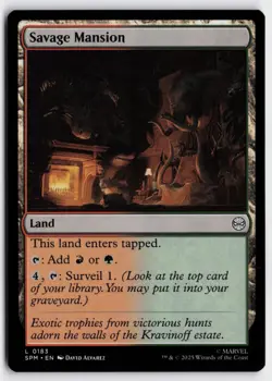 MTG Savage Mansion 183 regular L Marvel's Spider-Man Near Mint - Image 1