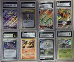 16 Graded Pokemon Slabs - Rares - Holos - Low POPs - Variety - CGC High Grades - Image 2