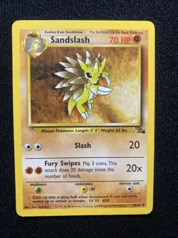 Sandslash 41/62 Fossil Set Pokemon EXC BUY 2 CARDS GET 1 FREE!! - Image 1