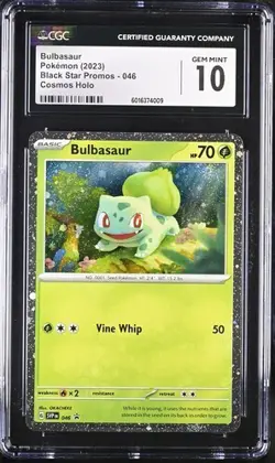 POKEMON 151 CGC 10 GEM MINT BULBASAUR COSMOS HOLO 046 BLACK STAR PROMO - Image 1