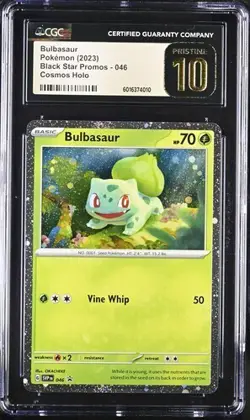 POKEMON 151 CGC PRISTINE 10 BULBASAUR COSMOS HOLO 046 BLACK STAR PROMO - Image 1