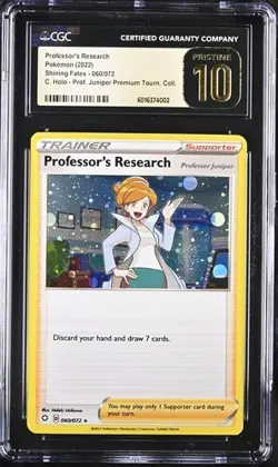 POKEMON CGC PRISTINE 10 PROFESSOR'S RESEARCH COSMOS HOLO 060 JUNIPER PREM COLL - Image 1