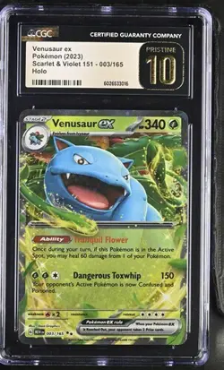 POKEMON 151 CGC PRISTINE 10 VENUSAUR EX ULTRA RARE 003 ENGLISH - Image 1
