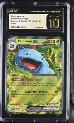 POKEMON 151 CGC PRISTINE 10 VENUSAUR EX ULTRA RARE 003 ENGLISH - Image 3