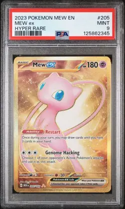 2023 POKEMON MEW EN-151 #205 MEW ex HYPER RARE PSA 9 - Image 1