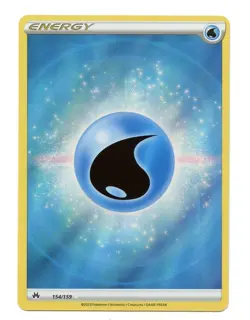 NM Water Energy TEXTURED Holo 154/159 Pokemon Sword & Shield Crown Zenith - Image 1