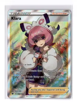 Klara (Full Art) - 194/198 SWSH Chilling Reign Ultra Rare - NM - POKEMON TCG - Image 1