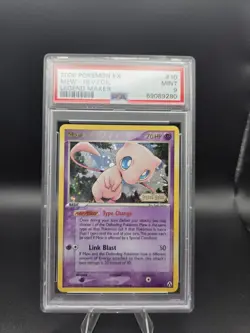 PSA 9 Mint 2006 Pokemon Mew EX Legend Maker Reverse Holo Rare #10 - Image 1