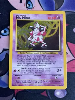 Mr. Mime Unlimited 6/64 Jungle Pokemon TCG Holo - Mp - Image 1