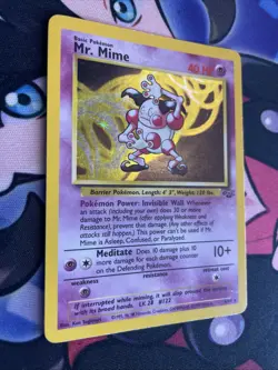 Mr. Mime Unlimited 6/64 Jungle Pokemon TCG Holo - Mp - Image 2