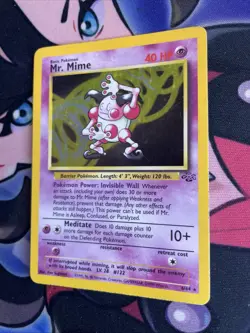 Mr. Mime Unlimited 6/64 Jungle Pokemon TCG Holo - Mp - Image 3