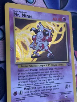 Mr. Mime Unlimited 6/64 Jungle Pokemon TCG Holo - Mp - Image 5