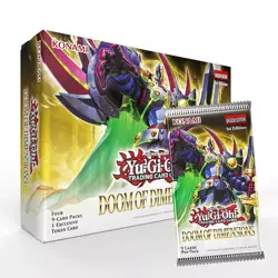 Yugioh Doom Of Dimensions 4 Pack Mini Box plus Exclusive Token Card - Image 2