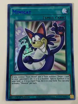 Yugioh - Mimicat x 3 - 1st Edition Ultra Rare Blue NM - Free Holo Card B - Image 4