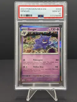 PSA 10 Gengar Holo 094/165 151 MEW Pokemon Card - Image 1