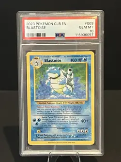 PSA 10 Blastoise #003 2023 Pokemon CLB Classic Card Game - Image 1
