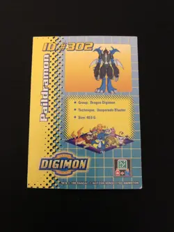 Paildramon ID #302 DP 450 Digimon Card Toy Exclusive Promo Bandai 1999 - Image 2