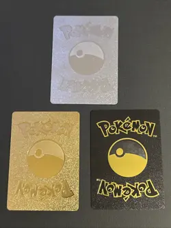 Pokemon TCG Card Fan Art lot of 3 bundle. Black Silver And Gold - Charzard VStar - Image 5