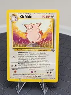 Clefable Pokemon Card #17/64 Non-Holo Rare NEAR MINT Jungle Set - Image 1