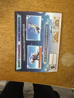 Shiny Miraidon Koraidon Code GameStop Pokemon - Physical PROMO Card- Unused Code - Image 1